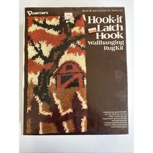 Vogart Crafts Hook-It‎ Latch Hook Wallhanging Rug Kit 4903 Hanging Basket 12x24"